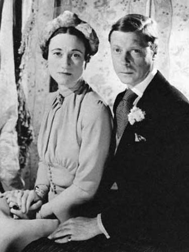 Wallis Simpson and Edward VIII, who abdicated to marry "the woman I love."