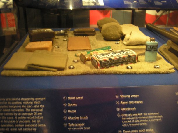 Ration pack material;  photo from National World War II Museum, New Orleans.