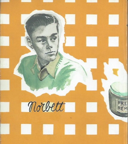 Norbett Rhodes, object of Beany's admiration, and a jar of freckle cream she uses--in vain!