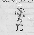 "Me, Just gorgeous of course," she writes sarcastically.